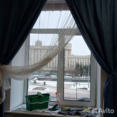 Мойка окон и витрин зимой Санкт-Петербург